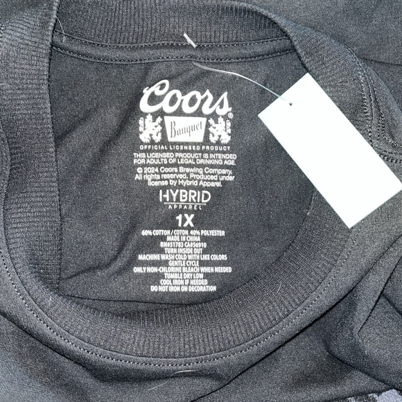 NWT Plus Size Coors Born In The Rockies Vintage Oversized Fit Graphic Tee 1X - Picture 6 of 7